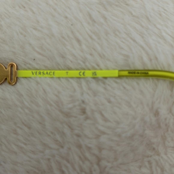 YOUTH Size Lime Green Versace Metal Frame Sunglasses Brand New - Picture 5 of 6